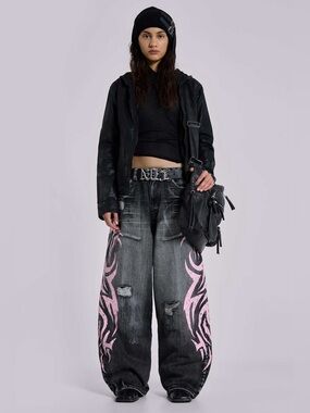 Jaded London Pink Blade XL Colossus Jeans